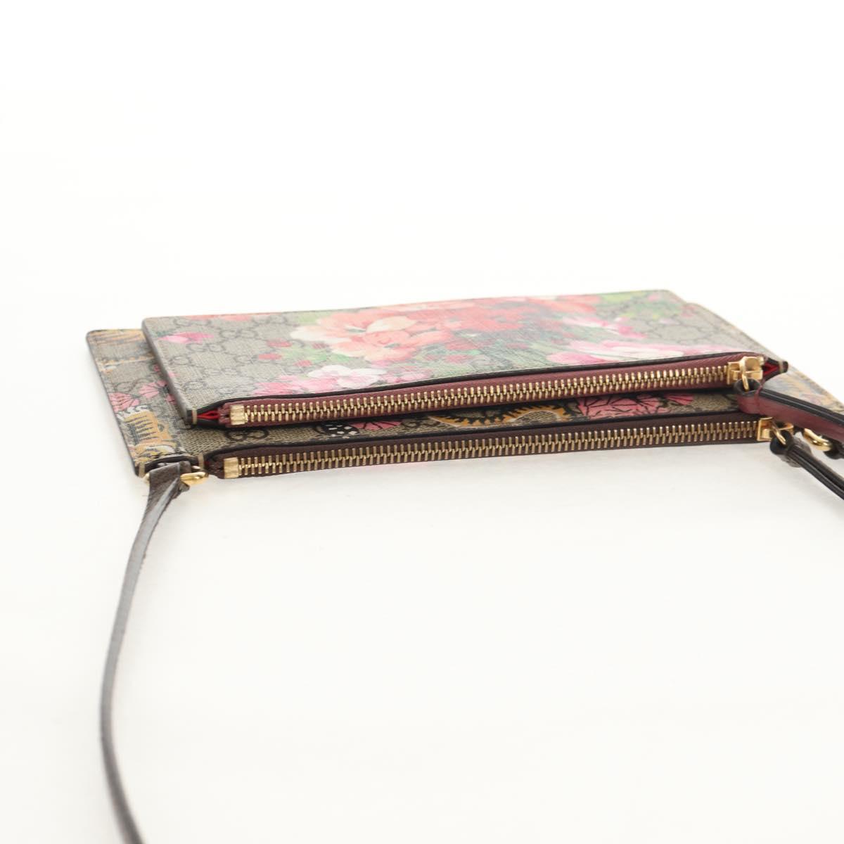 GUCCI GG Supreme Shoulder Bag PVC Beige Gold 454111 Auth 152649AM