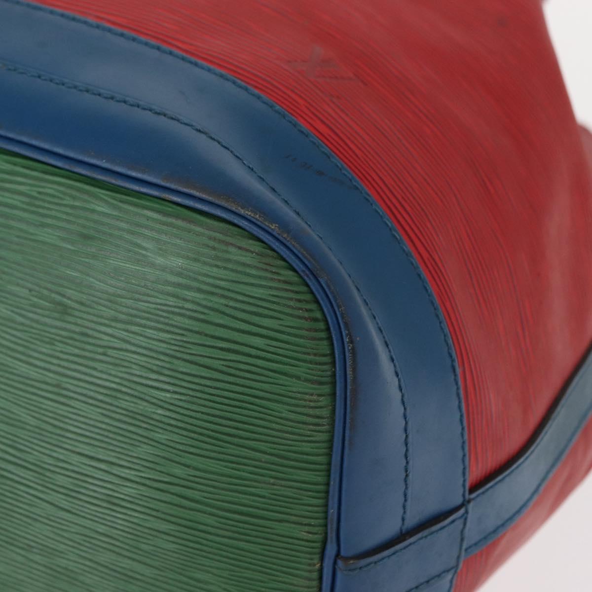 LOUIS VUITTON Epi Tricolor Noe Shoulder Bag Blue Red Green M44082 LV Auth 152652