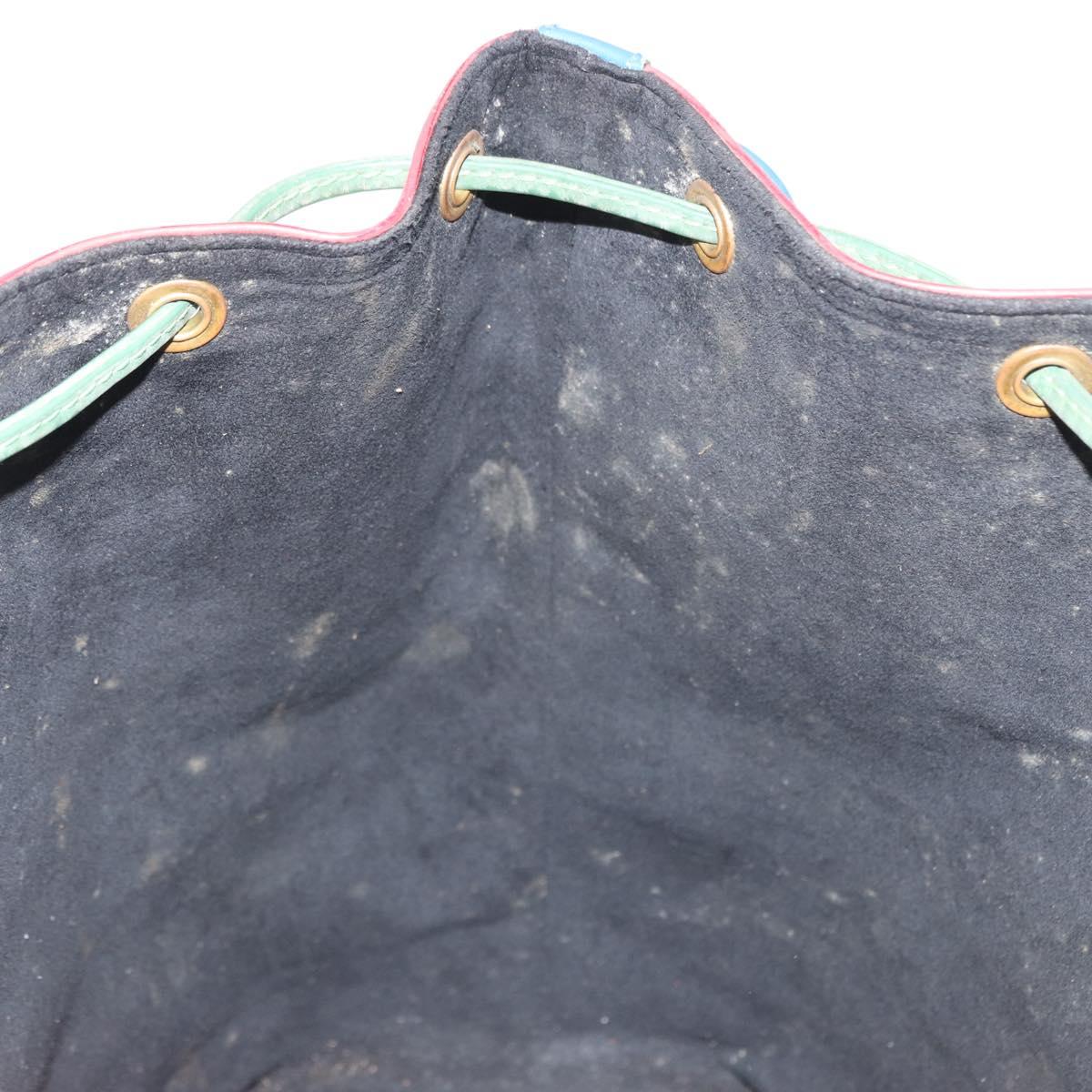 LOUIS VUITTON Epi Tricolor Noe Shoulder Bag Blue Red Green M44082 LV Auth 152652