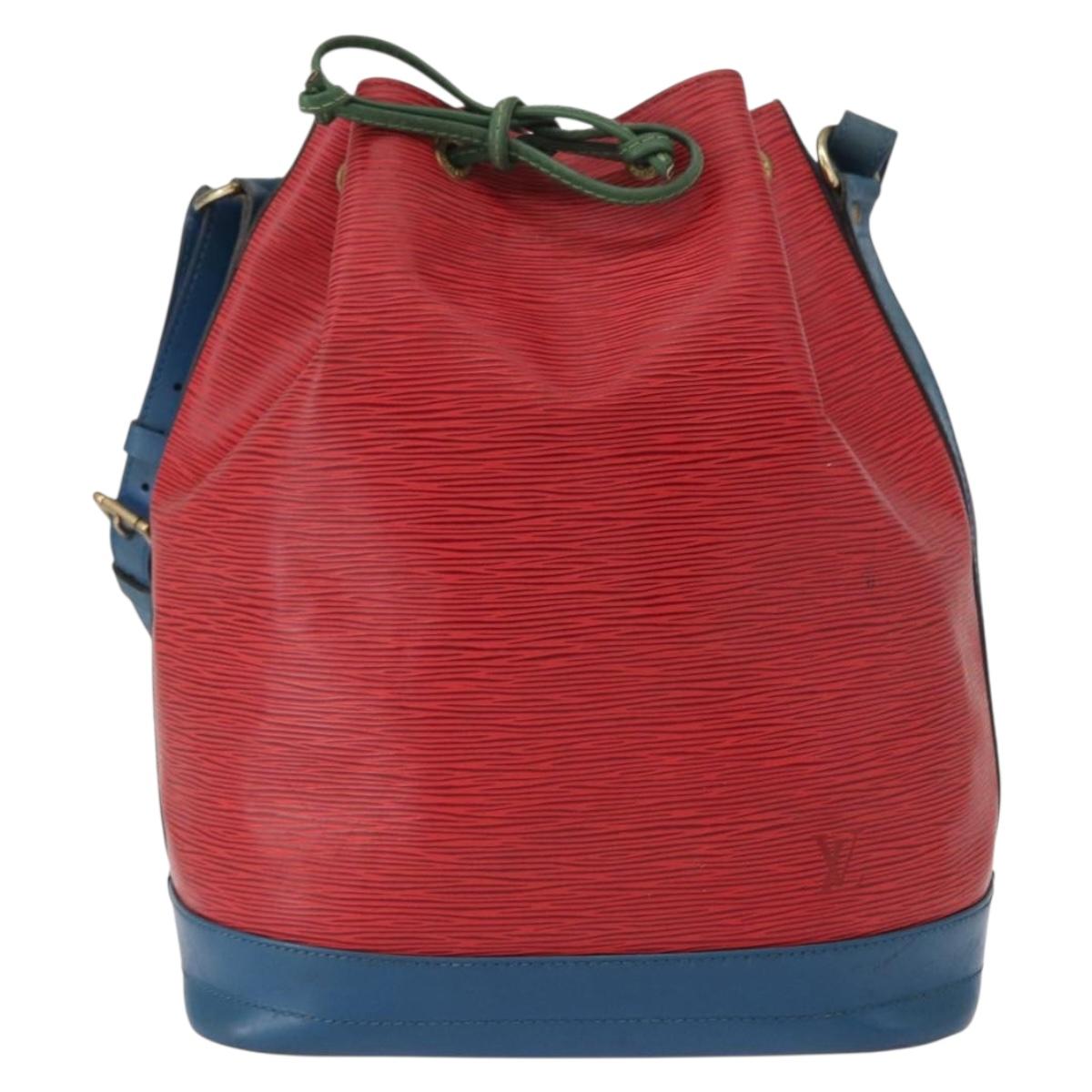LOUIS VUITTON Epi Tricolor Noe Shoulder Bag Blue Red Green M44082 LV Auth 152652