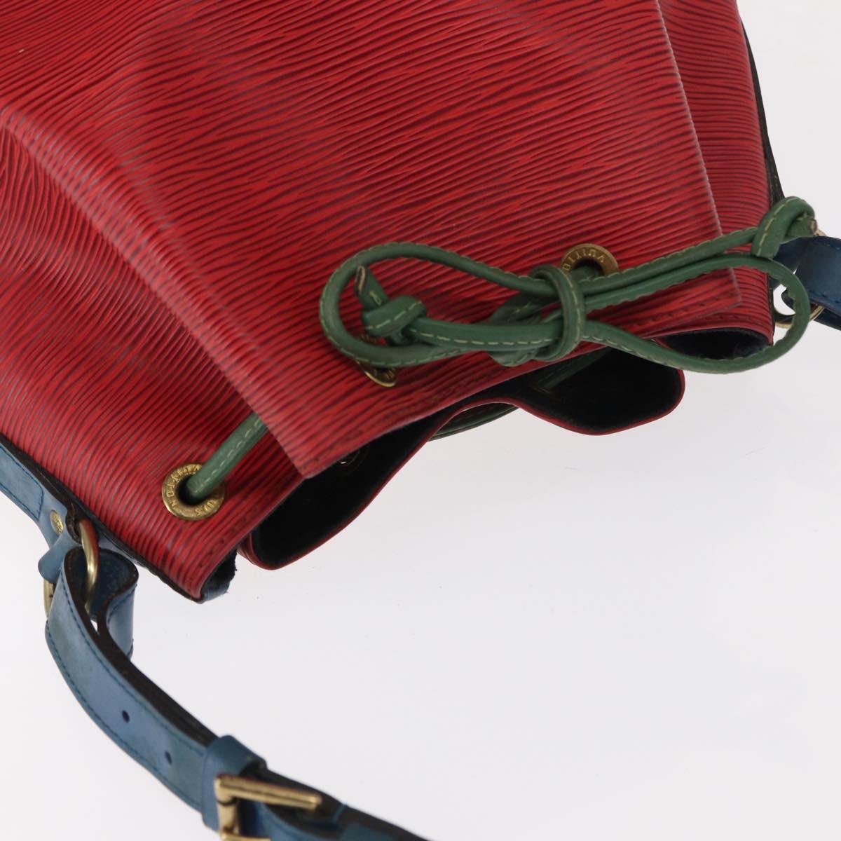 LOUIS VUITTON Epi Tricolor Noe Shoulder Bag Blue Red Green M44082 LV Auth 152652