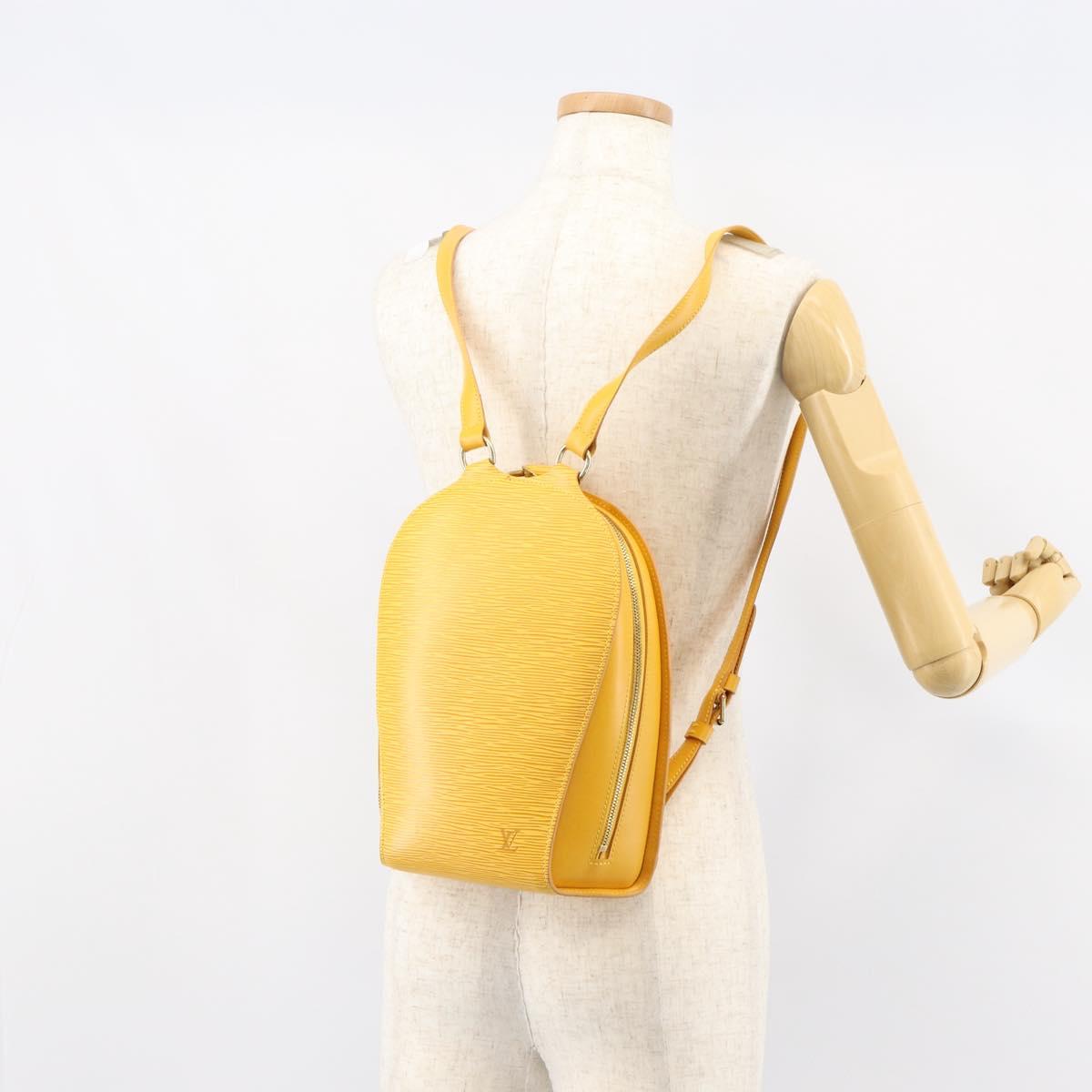 LOUIS VUITTON Epi Mabillon Backpack Yellow M52239 LV Auth 152653