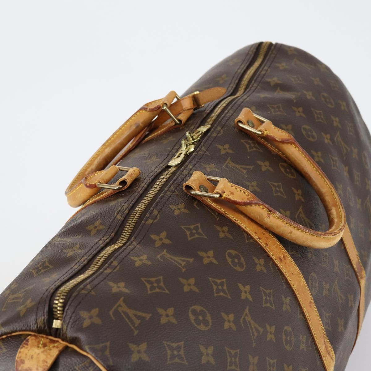 LOUIS VUITTON Monogram Keepall 55 Boston Bag M41424 LV Auth 152656