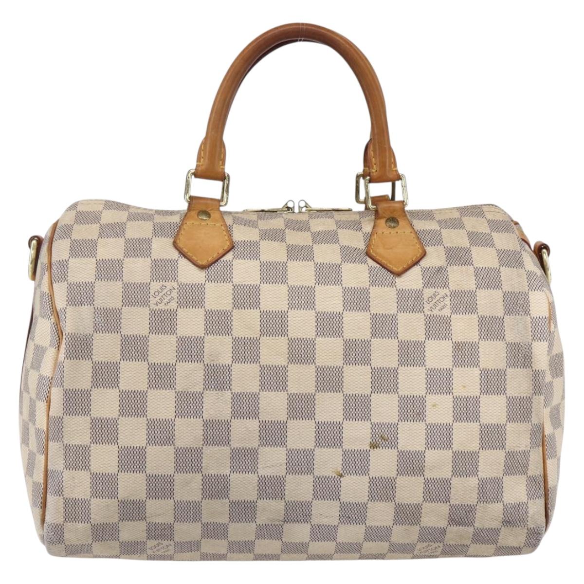 LOUIS VUITTON Damier Azur Speedy Bandouliere 30 Bag 2way N41052 LV Auth 152661
