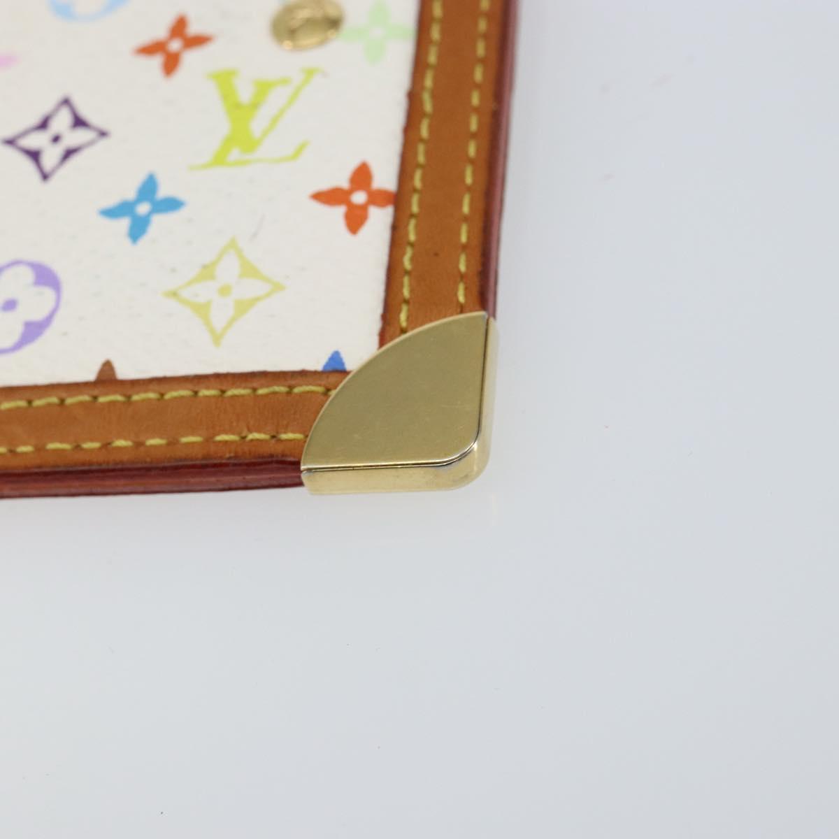 LOUIS VUITTON Monogram Multicolor Pochette Cles Purse White M92655 Auth 152662