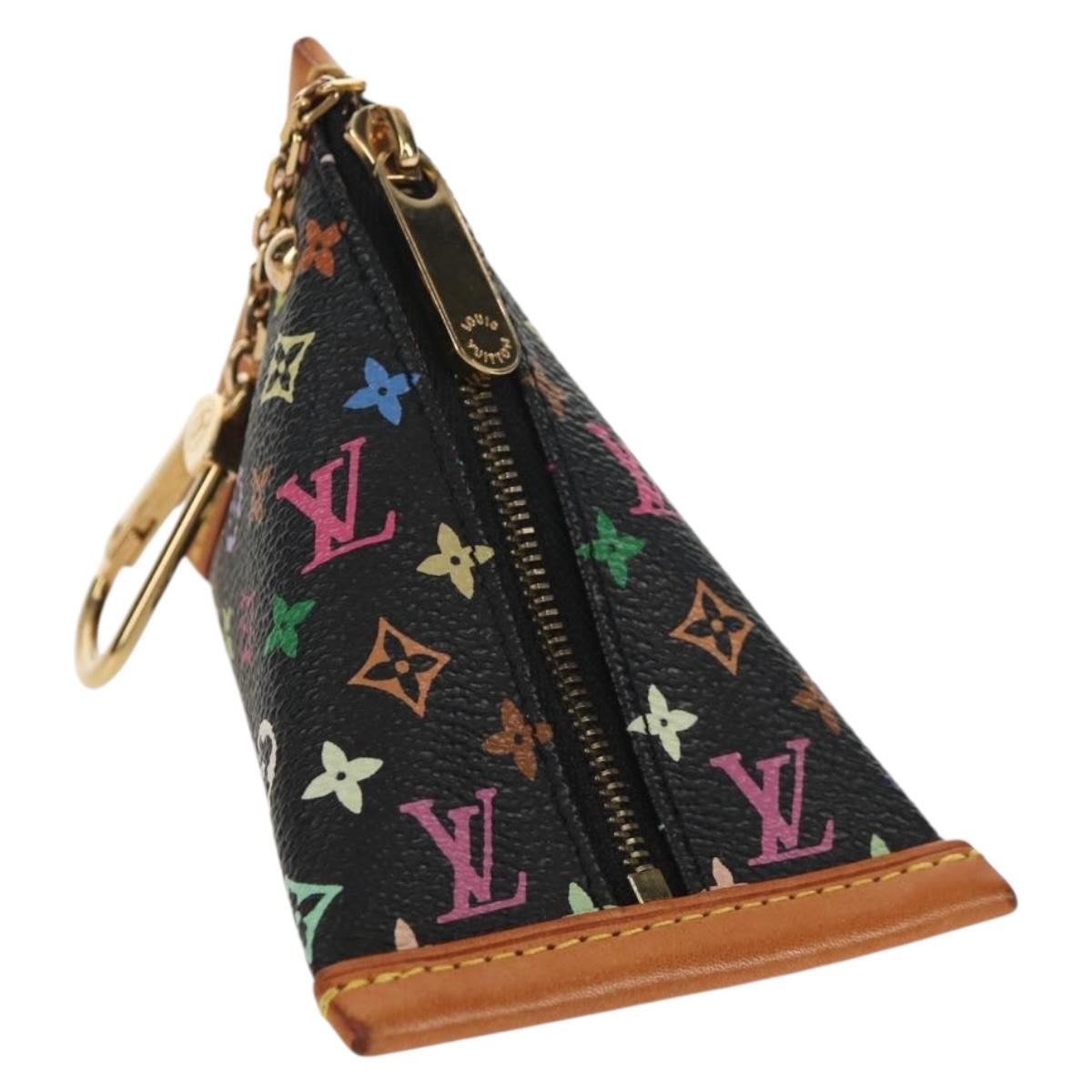 LOUIS VUITTON Monogram Multicolor Berlingo Coin Purse Black M58029 Auth 152663V