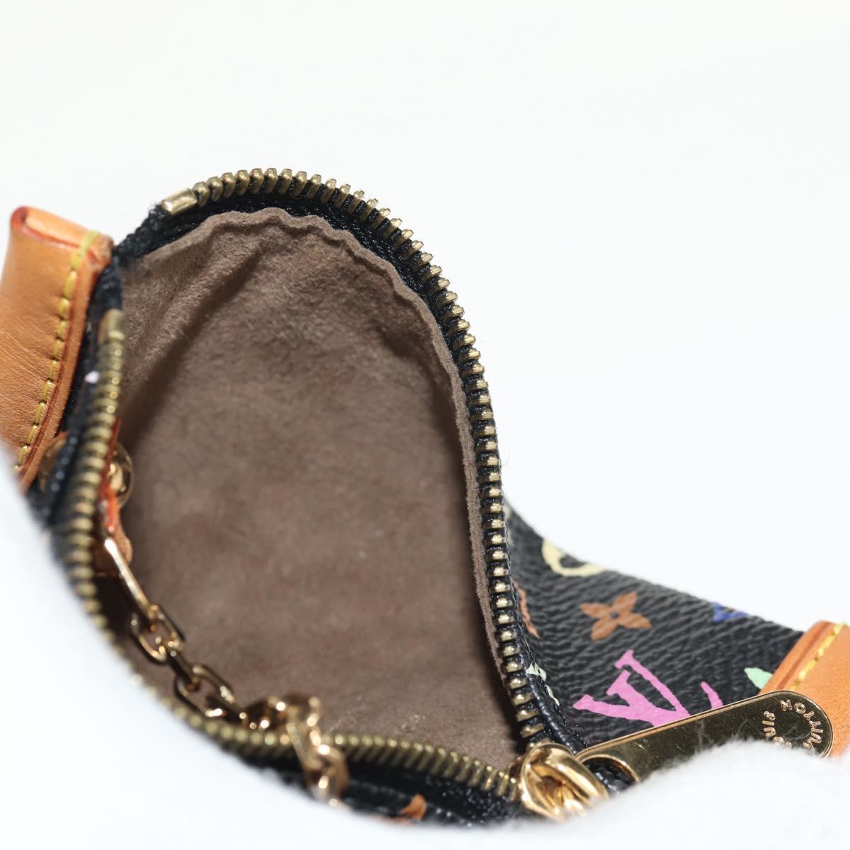 LOUIS VUITTON Monogram Multicolor Berlingo Coin Purse Black M58029 Auth 152663V