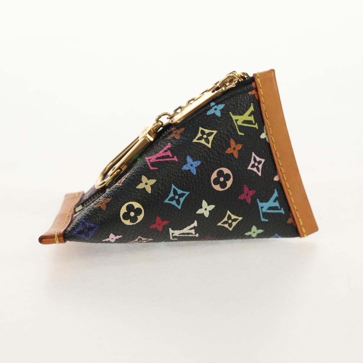 LOUIS VUITTON Monogram Multicolor Berlingo Coin Purse Black M58029 Auth 152663V