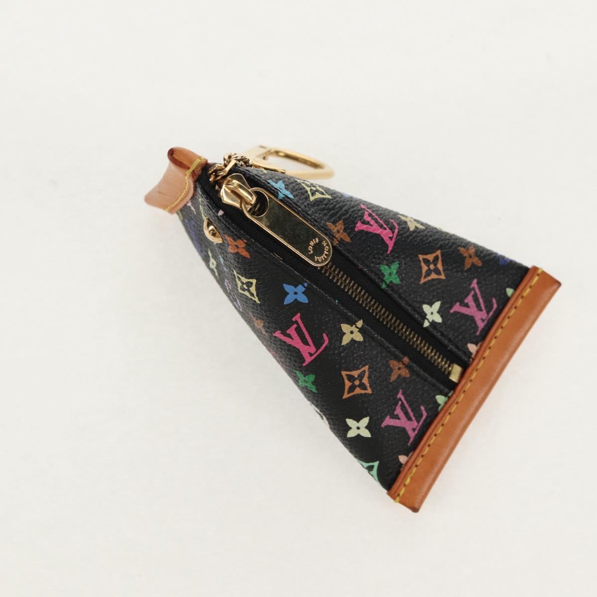 LOUIS VUITTON Monogram Multicolor Berlingo Coin Purse Black M58029 Auth 152663V