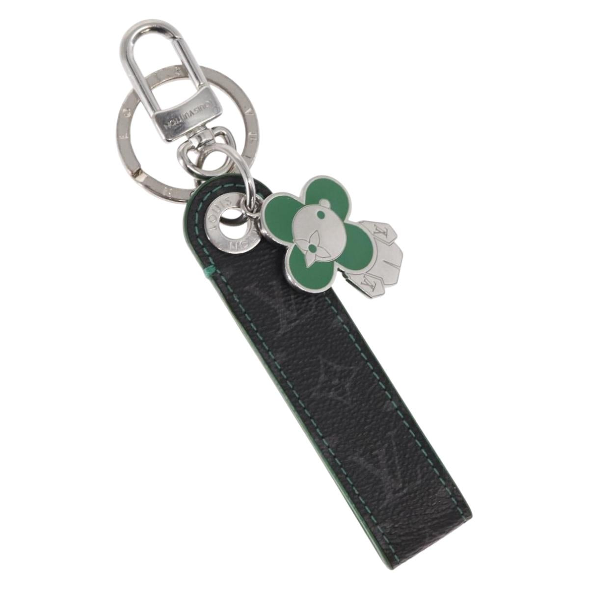 LOUIS VUITTON Monogram Eclipse Dragon Vivienne Key Holder Green LV Auth 152664
