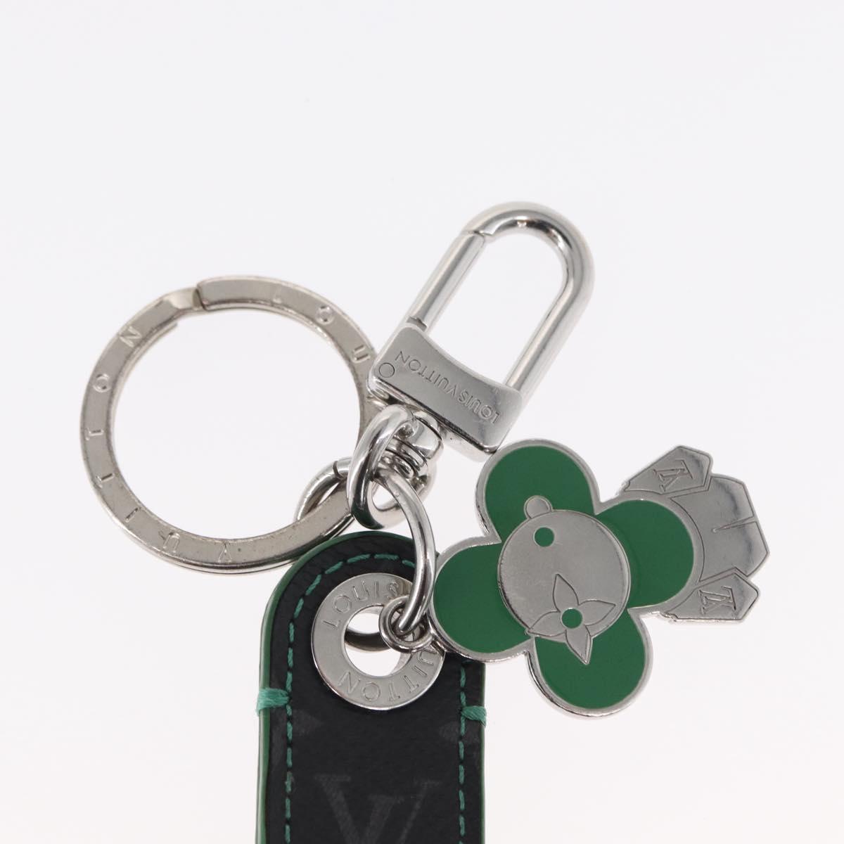 LOUIS VUITTON Monogram Eclipse Dragon Vivienne Key Holder Green LV Auth 152664