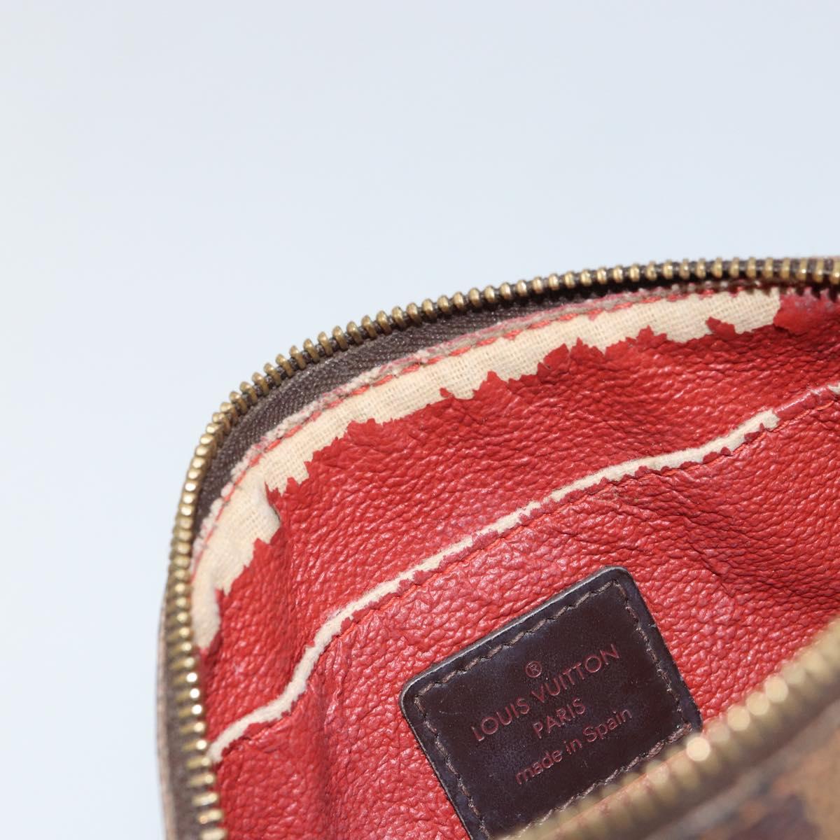 LOUIS VUITTON Damier Ebene Pochette Cosmetic PM Pouch N47516 LV Auth 152666