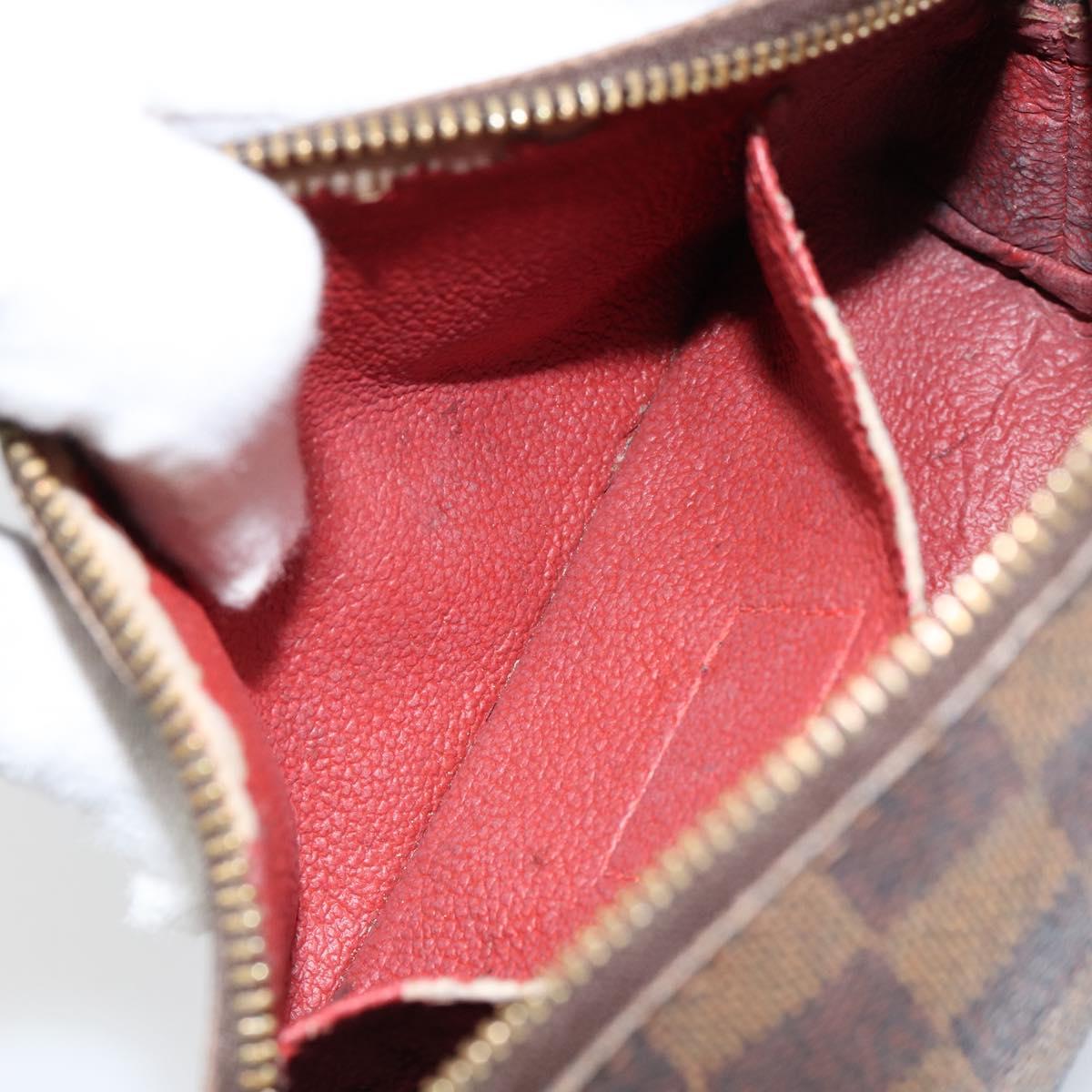 LOUIS VUITTON Damier Ebene Pochette Cosmetic PM Pouch N47516 LV Auth 152666