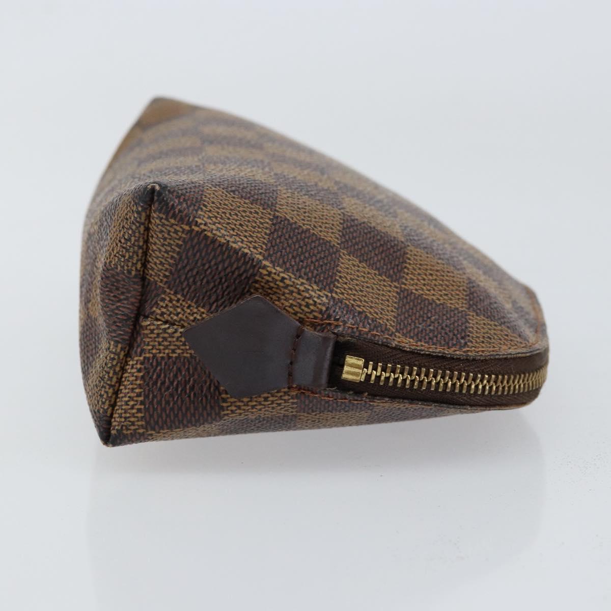 LOUIS VUITTON Damier Ebene Pochette Cosmetic PM Pouch N47516 LV Auth 152666