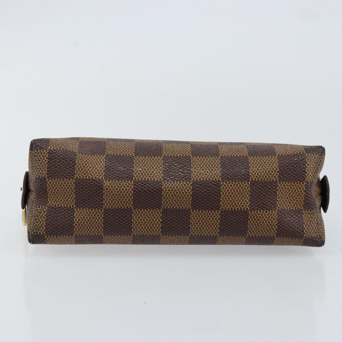 LOUIS VUITTON Damier Ebene Pochette Cosmetic PM Pouch N47516 LV Auth 152666