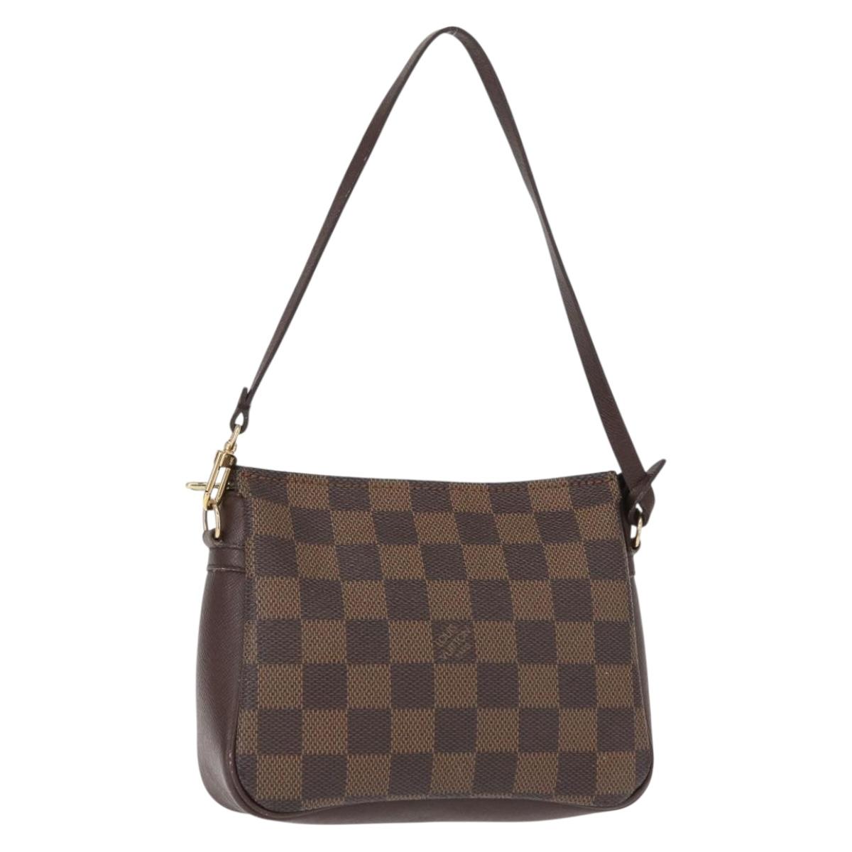 LOUIS VUITTON Damier Ebene Trousse Makeup Pouch N51982 LV Auth 152667