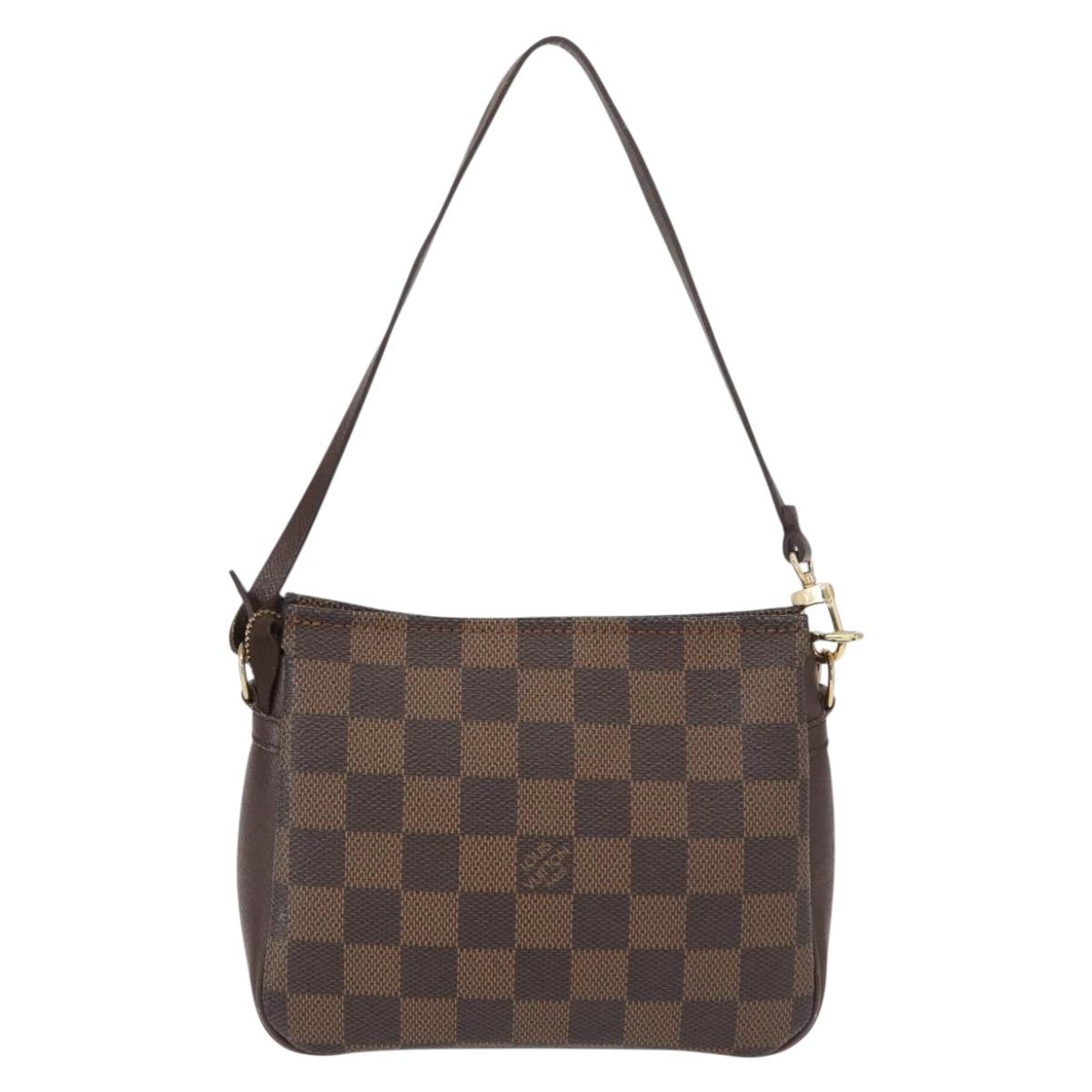 LOUIS VUITTON Damier Ebene Trousse Makeup Pouch N51982 LV Auth 152667