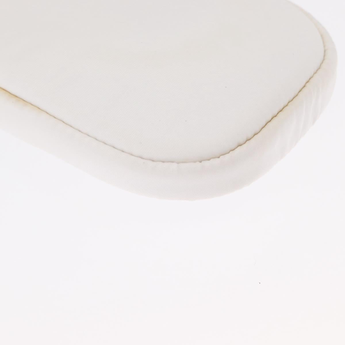 PRADA Shoulder Bag Nylon 2way White Silver Auth 152675V