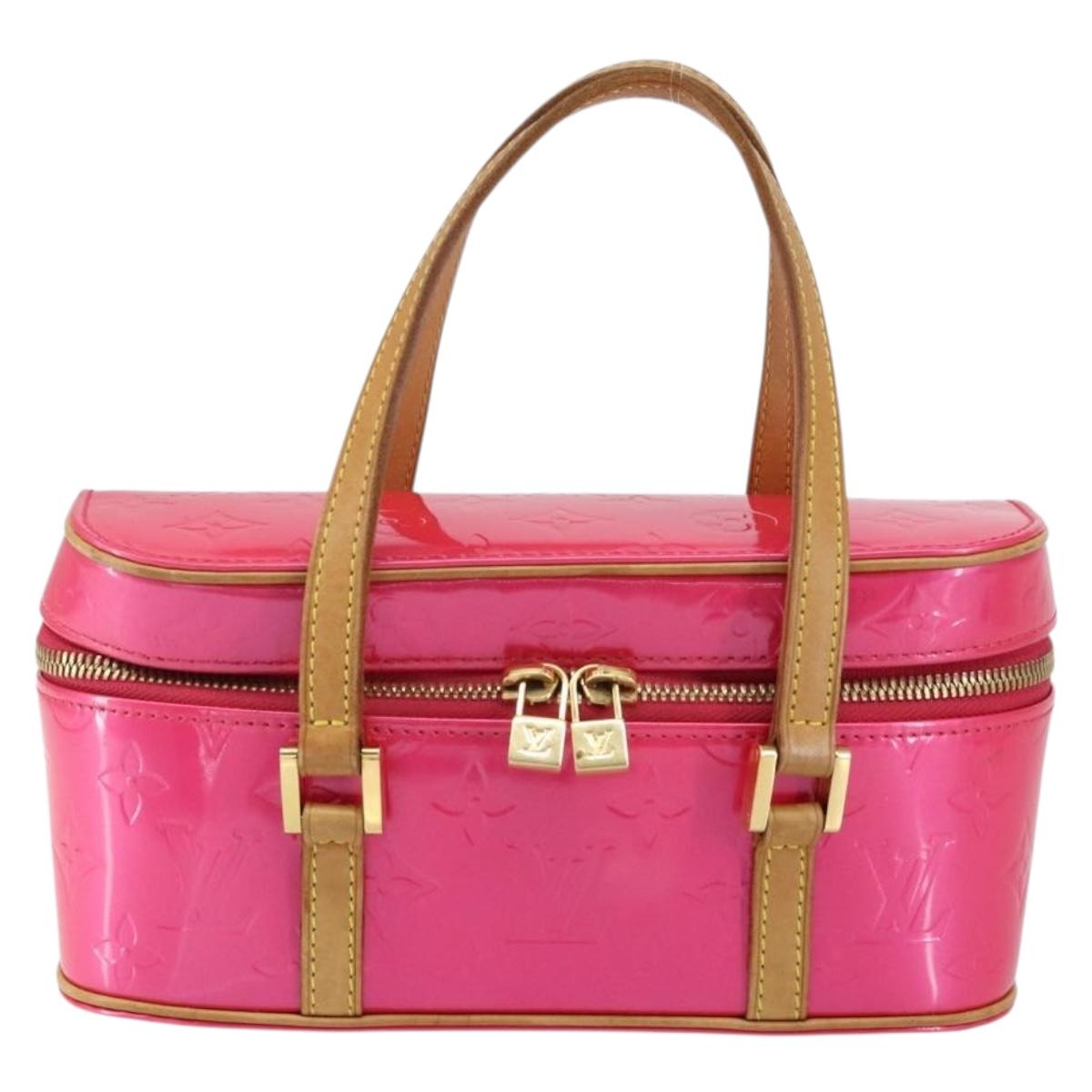 LOUIS VUITTON Vernis Sullivan Horizontal PM Bag Fuchsia Pink M91269 Auth 152679V
