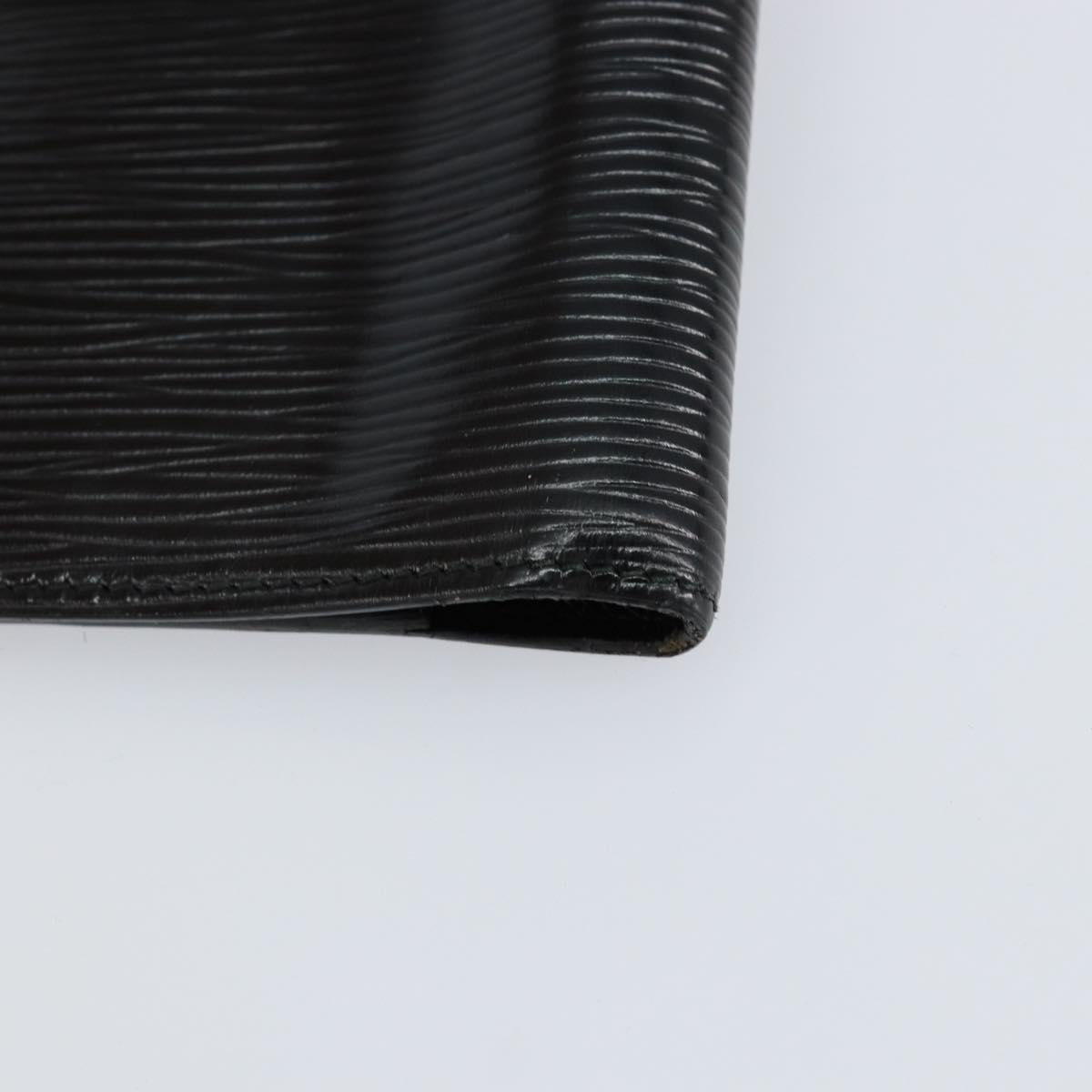 LOUIS VUITTON Epi Agenda Bureau Day Planner Cover Black LV Auth 152683