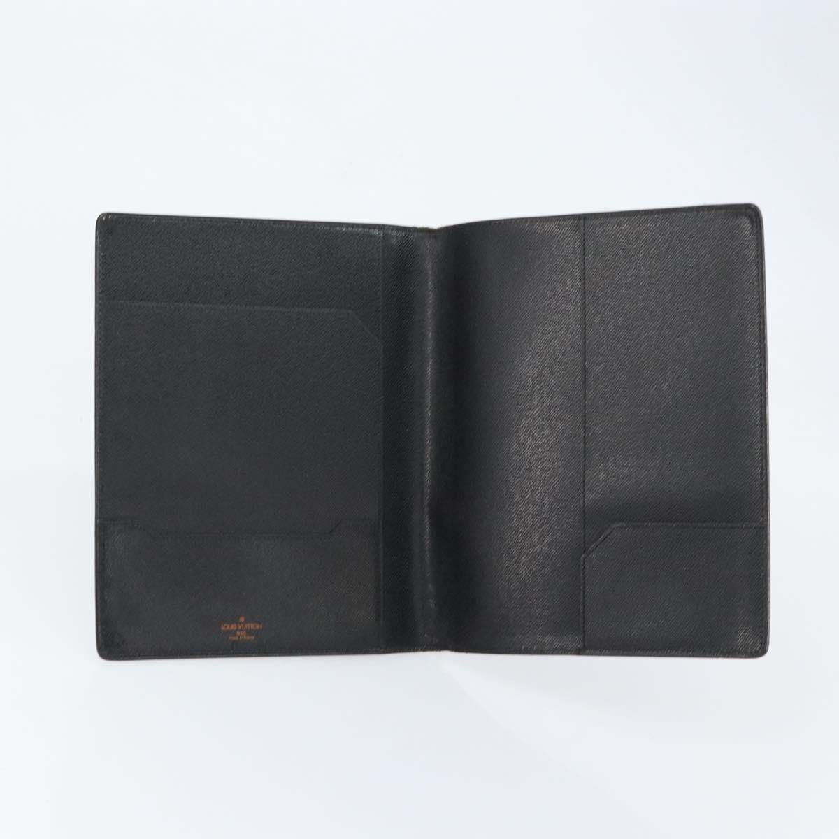 LOUIS VUITTON Epi Agenda Bureau Day Planner Cover Black LV Auth 152683