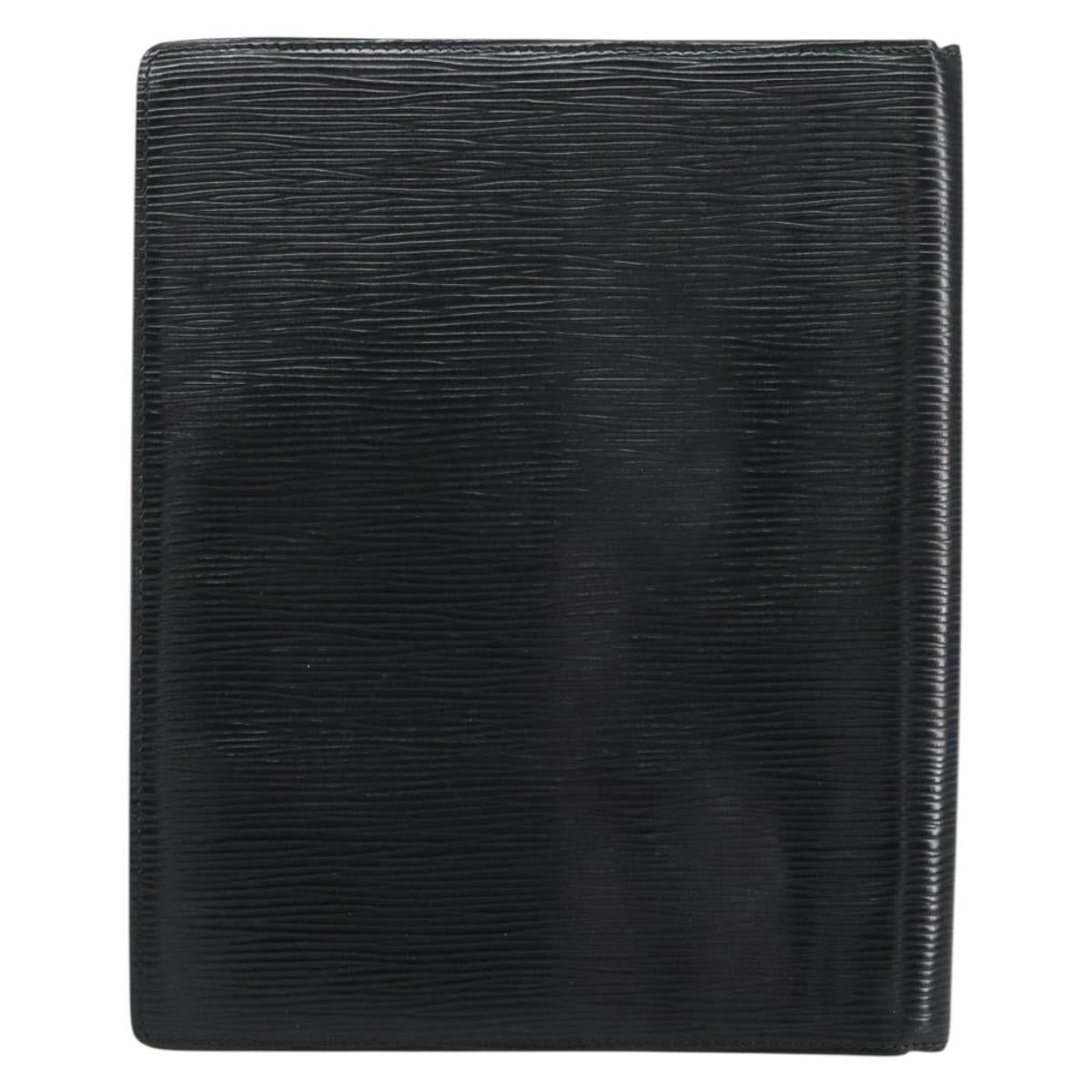 LOUIS VUITTON Epi Agenda Bureau Day Planner Cover Black LV Auth 152683