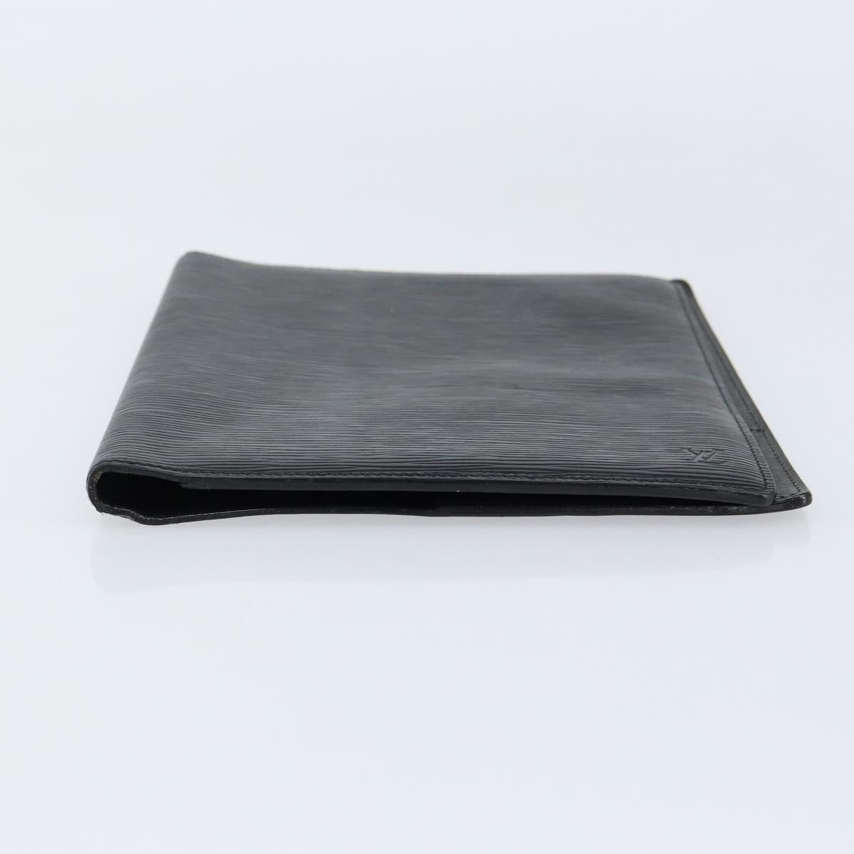 LOUIS VUITTON Epi Agenda Bureau Day Planner Cover Black LV Auth 152683