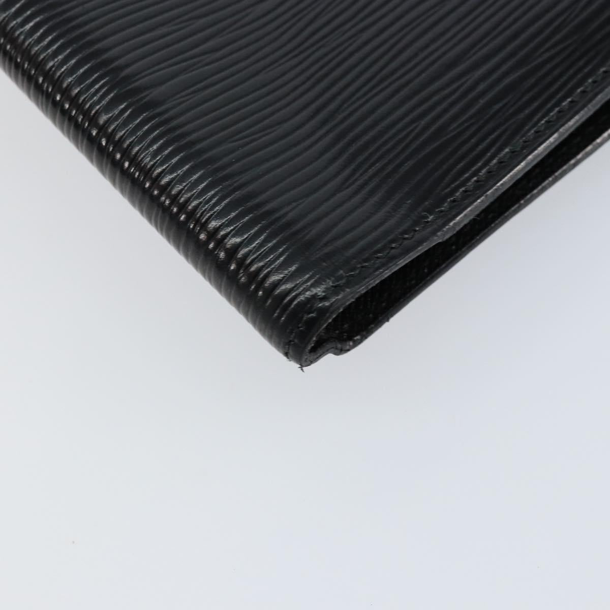 LOUIS VUITTON Epi Agenda Bureau Day Planner Cover Black LV Auth 152683