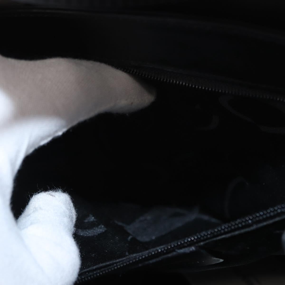 Salvatore Ferragamo Hand Bag Leather 2way Black Gold Auth 152685