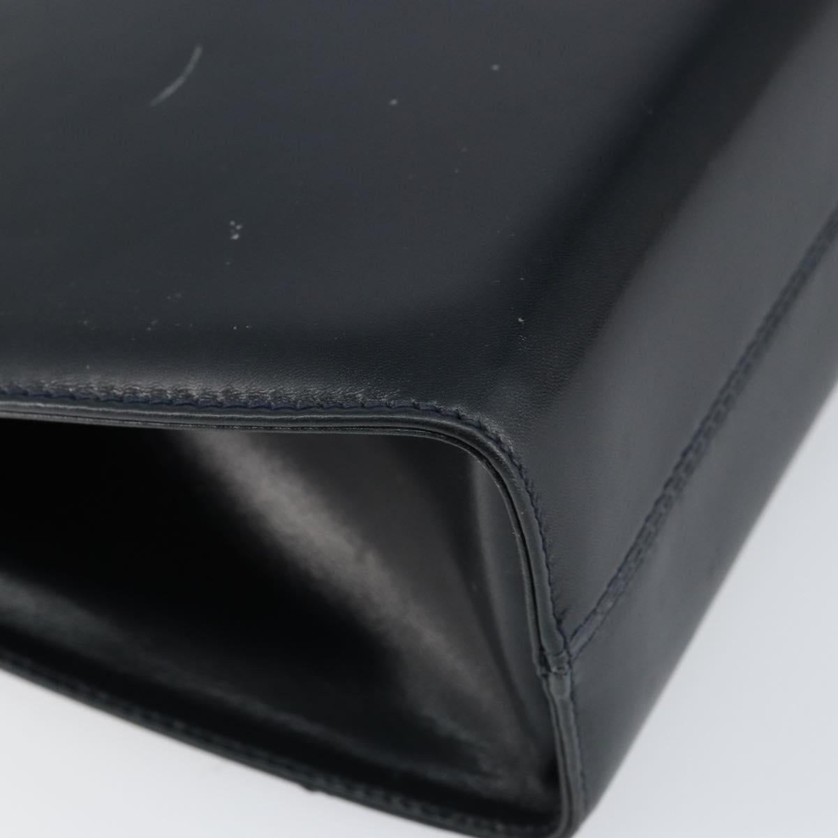 Salvatore Ferragamo Shoulder Bag Leather Black Gold Auth 152686