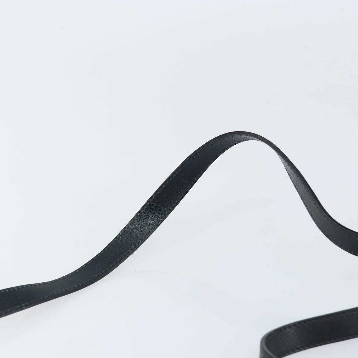 Salvatore Ferragamo Shoulder Bag Leather Black Gold Auth 152686