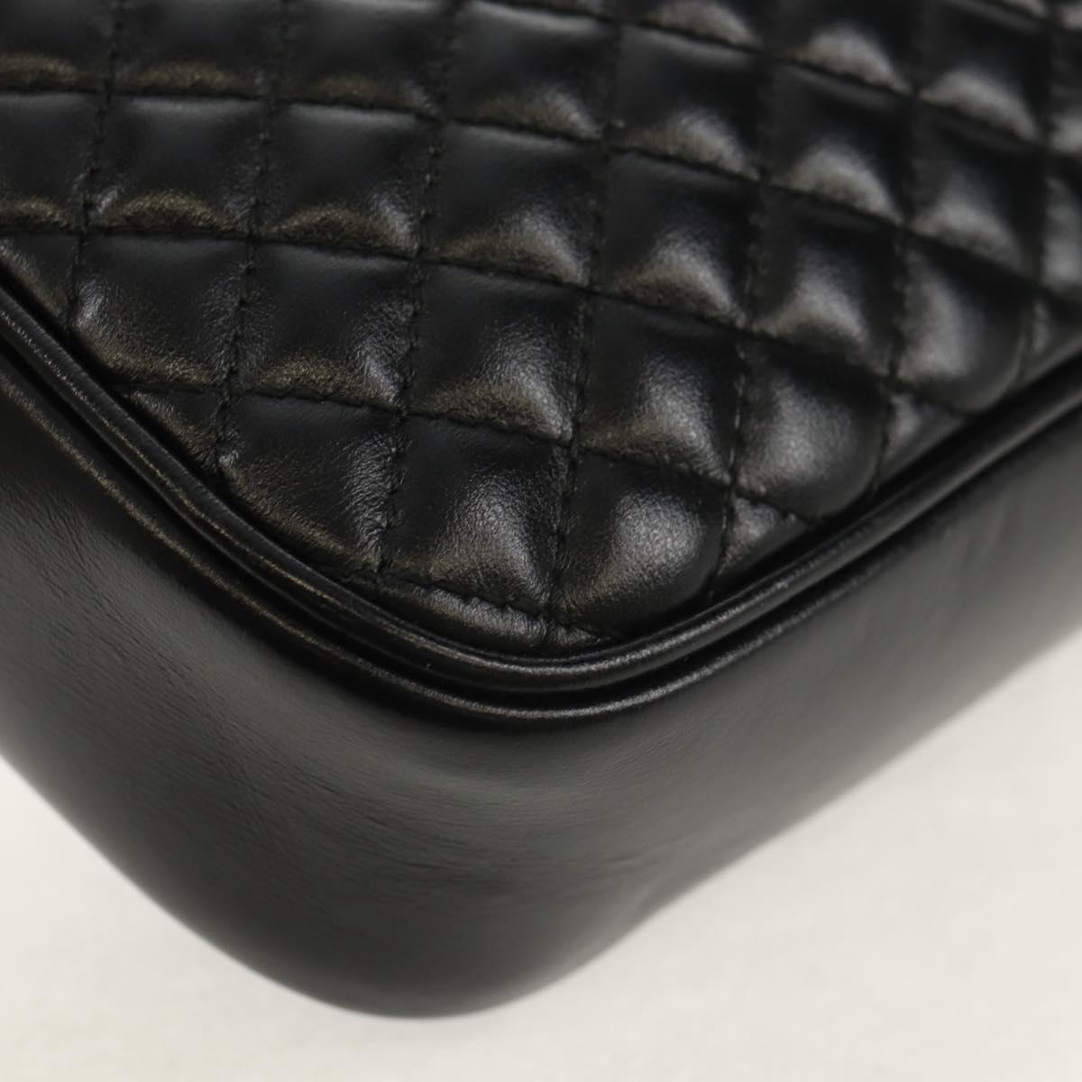 GUCCI GG Marmont Web Sherry Line Bag Leather Black Gold Red 541051 Auth 152695V