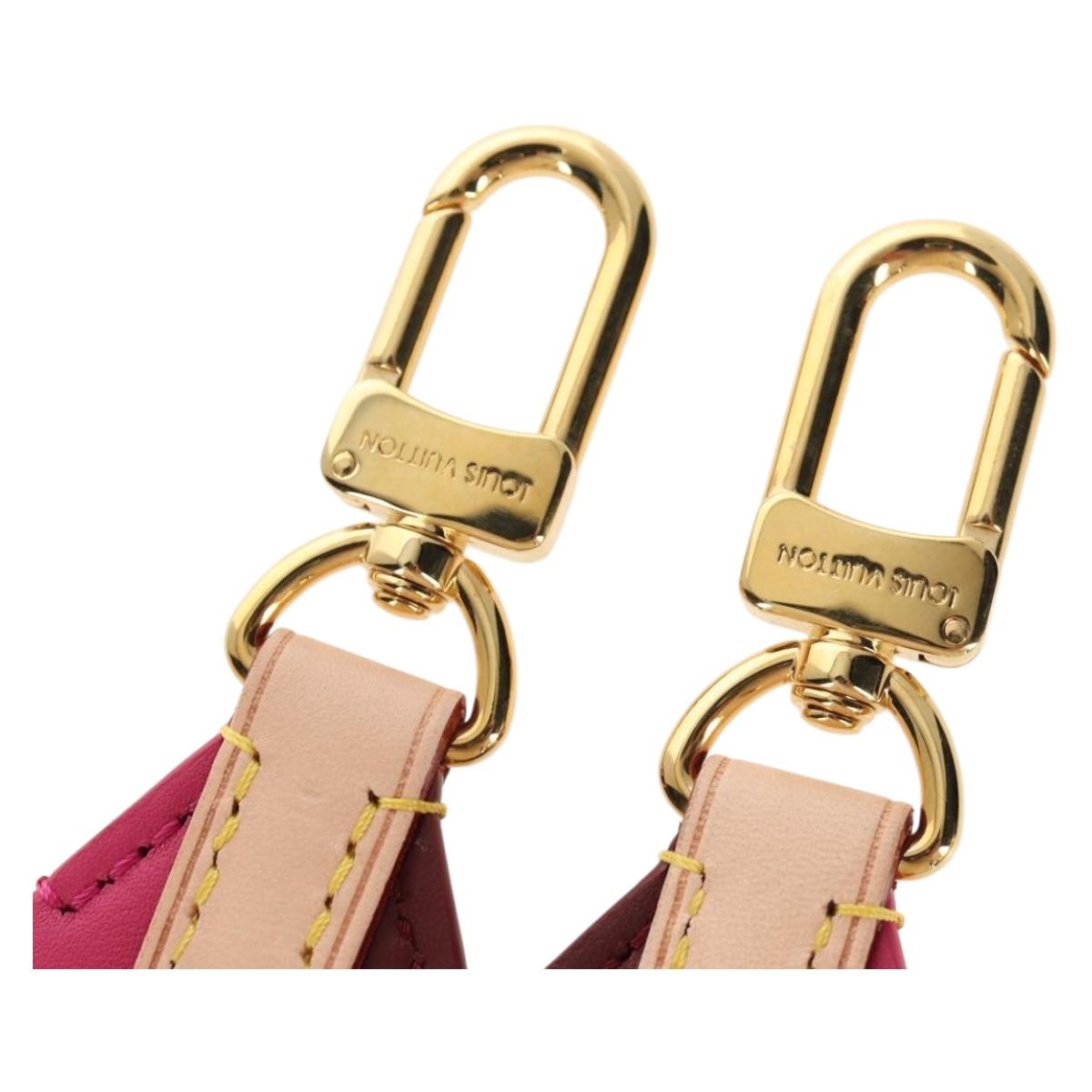 LOUIS VUITTON Clinue BB Strap Shoulder Strap Leather 39.4"" Pink LV Auth 152699A