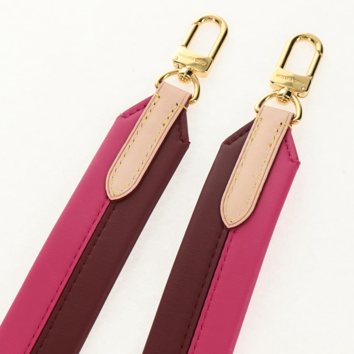 LOUIS VUITTON Clinue BB Strap Shoulder Strap Leather 39.4"" Pink LV Auth 152699A