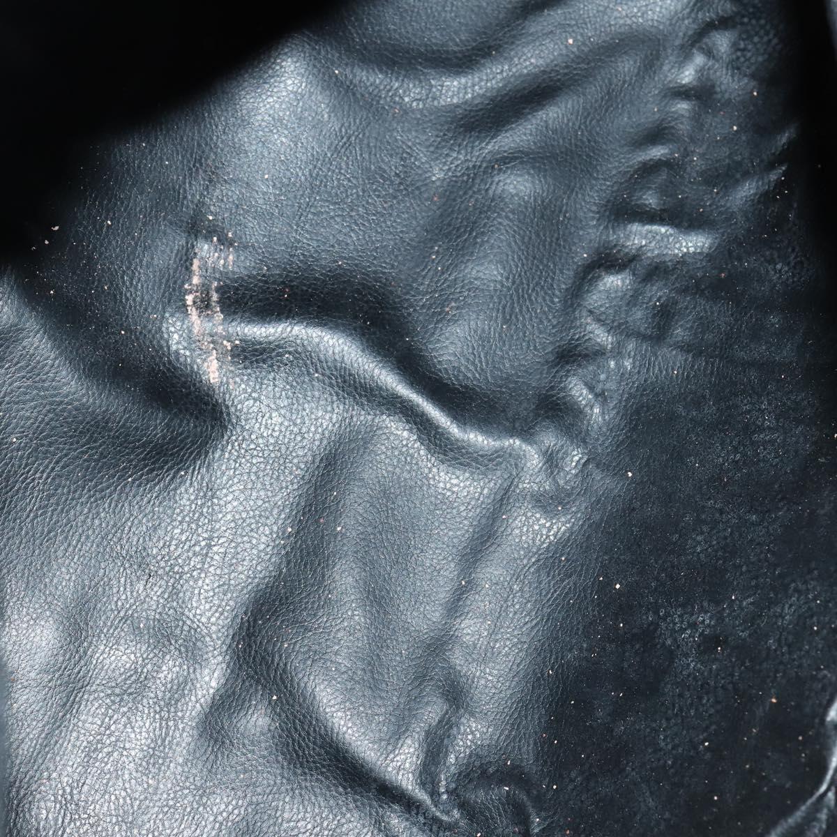 FENDI Pecan Canvas Boston Bag PVC Black Brown gold Auth 152730