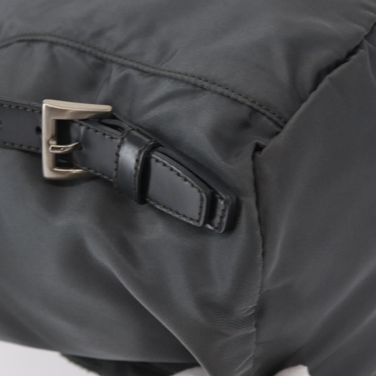 PRADA Backpack Nylon Gray Silver Auth 152731