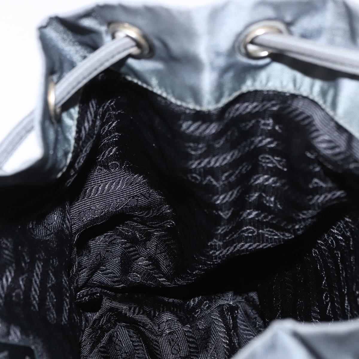 PRADA Backpack Nylon Gray Silver Auth 152731