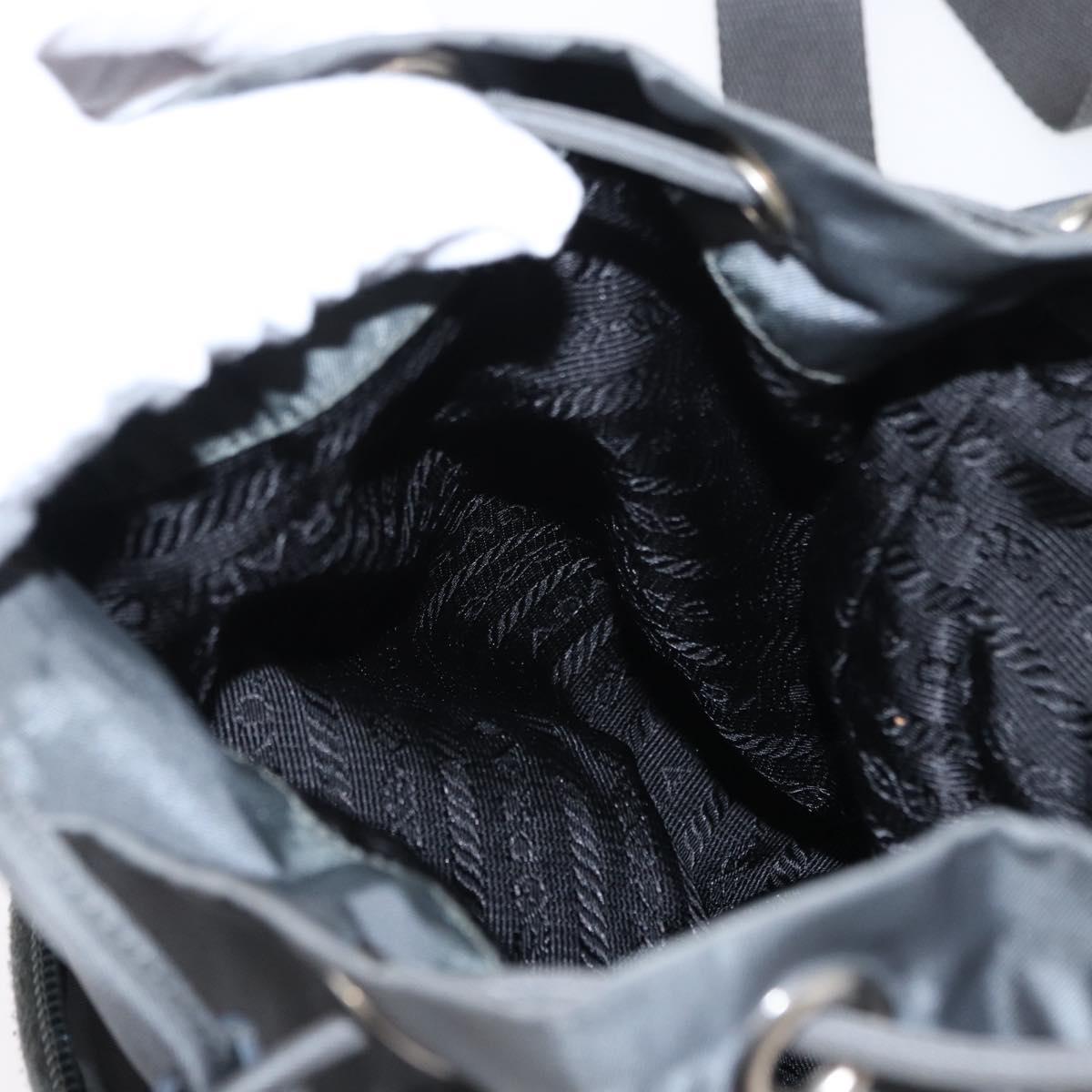 PRADA Backpack Nylon Gray Silver Auth 152731