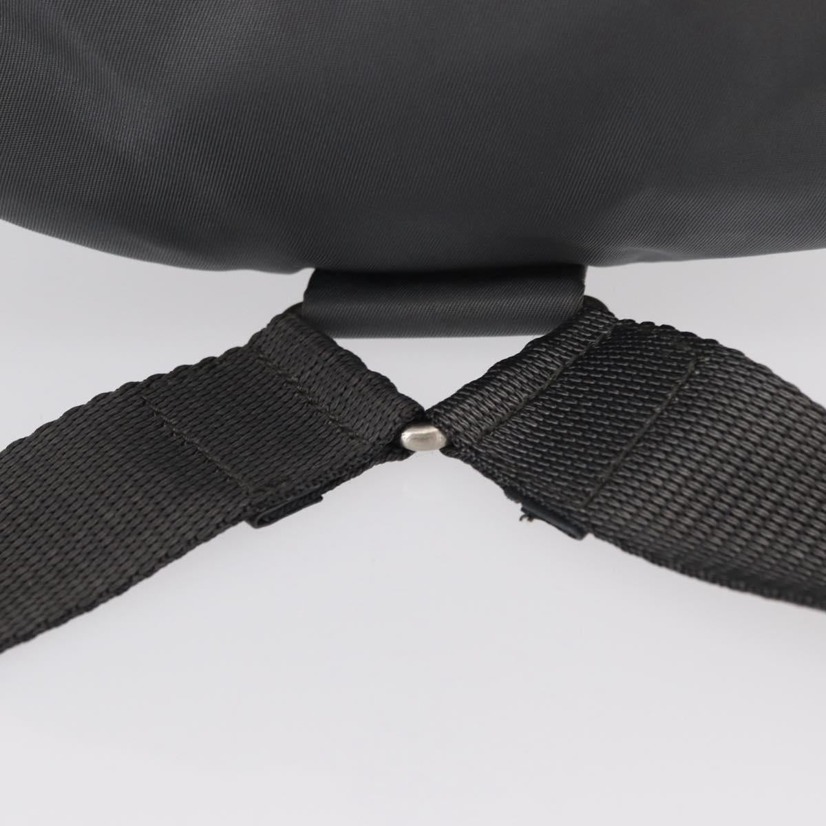 PRADA Backpack Nylon Gray Silver Auth 152731