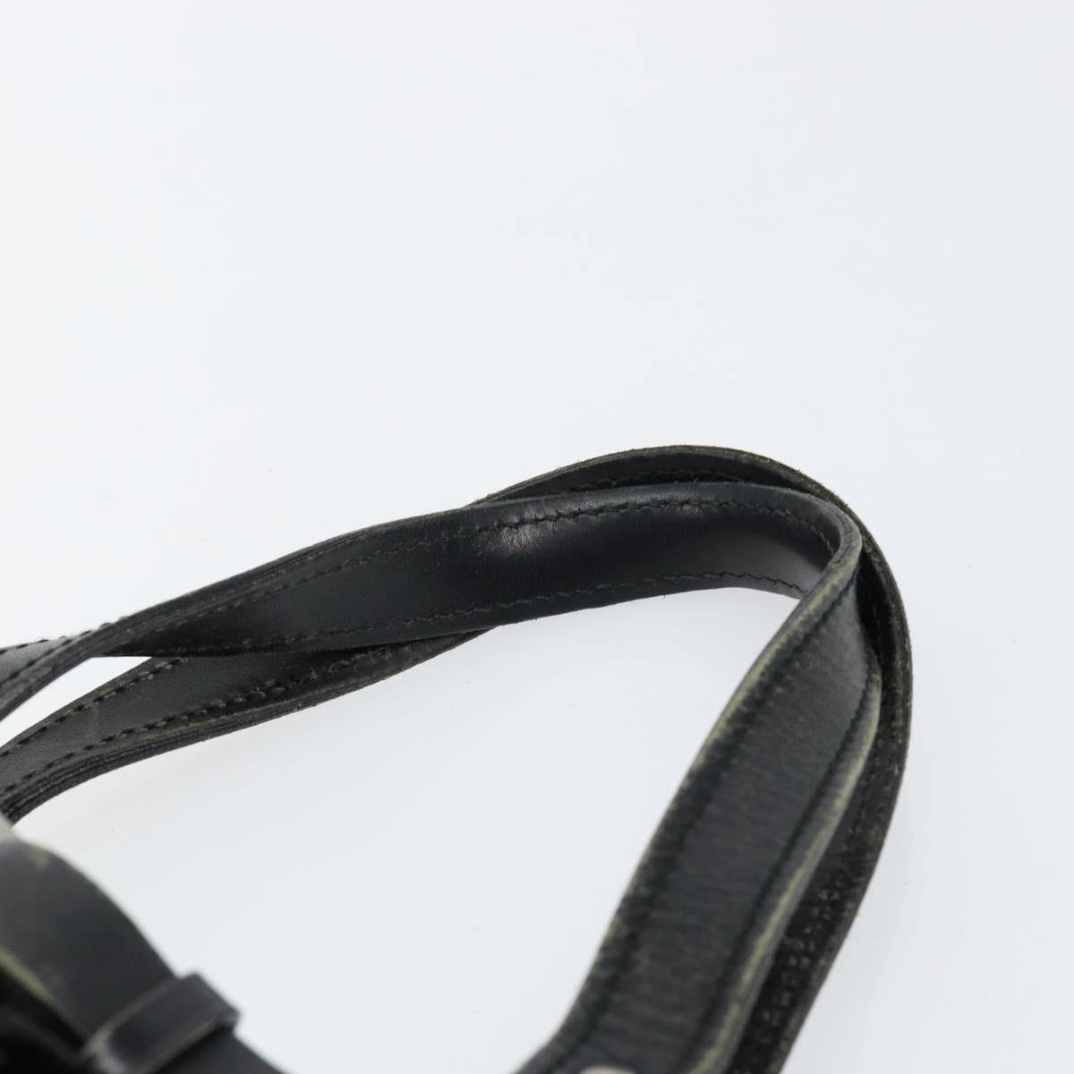 GUCCI GG Canvas Hand Bag Black Silver 106251 Auth 152740