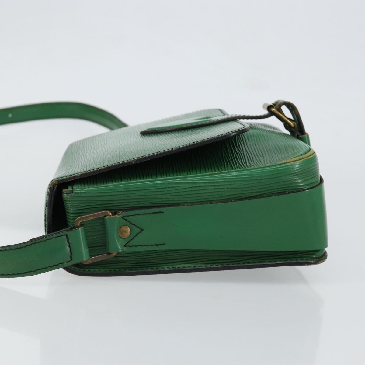 LOUIS VUITTON Epi Cartouchiere MM Shoulder Bag Green M52244 LV Auth 152749