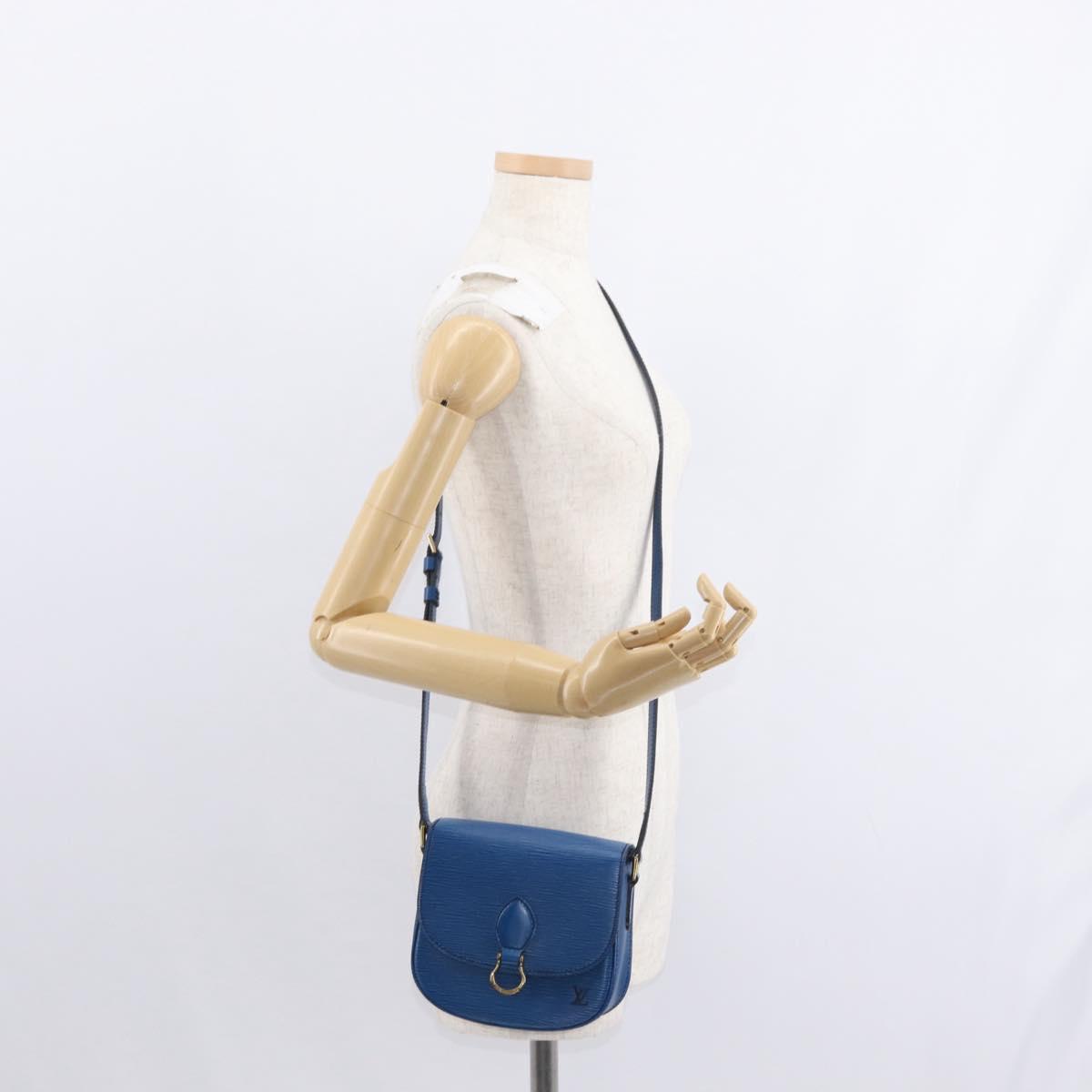 LOUIS VUITTON Epi Saint Cloud PM Shoulder Bag Blue M52195 LV Auth 152751