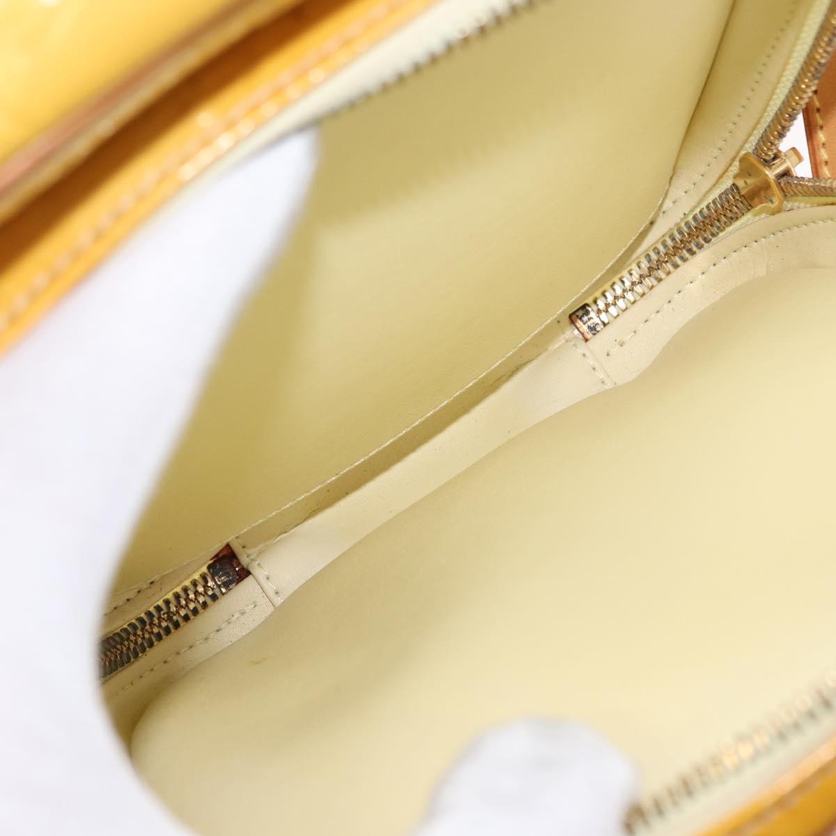 LOUIS VUITTON Monogram Vernis Wooster Bag Lime Yellow M91075 LV Auth 152753