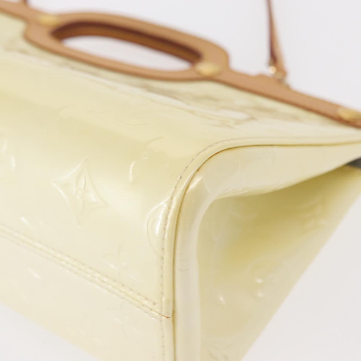 LOUIS VUITTON Monogram Vernis Roxbury Drive Hand Bag Perle M91374 LV Auth 152755