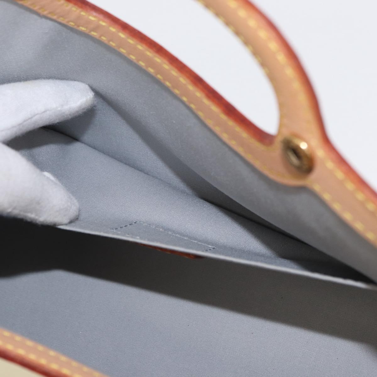 LOUIS VUITTON Monogram Vernis Roxbury Drive Hand Bag Perle M91374 LV Auth 152755