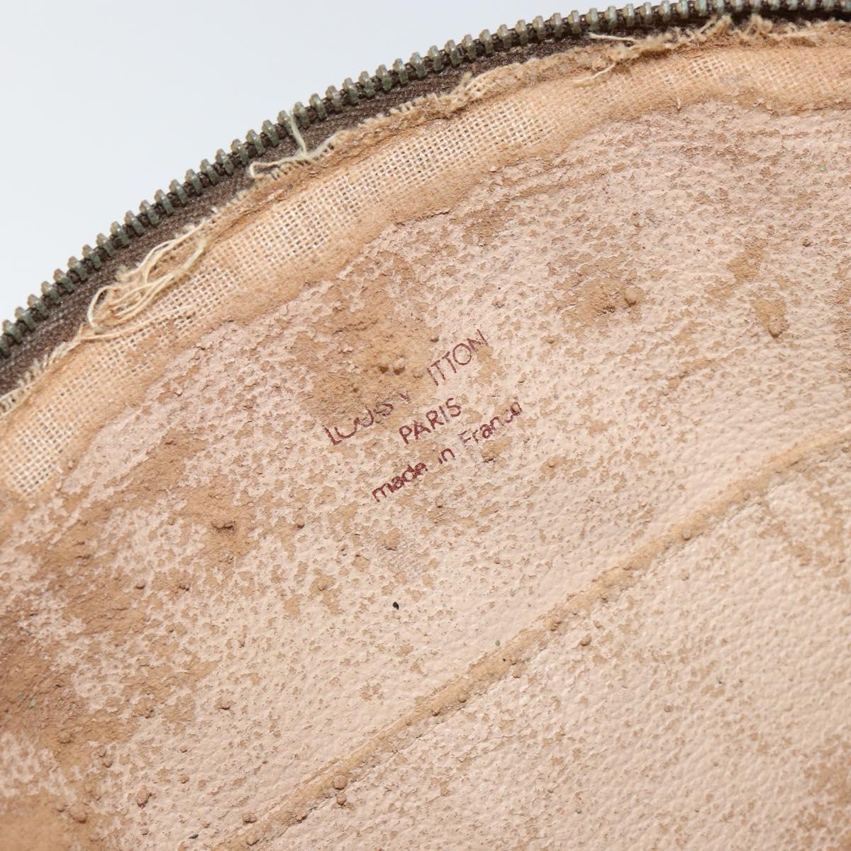 LOUIS VUITTON Monogram Trousse Demi Ronde Cosmetic Pouch M47520 LV Auth 152763