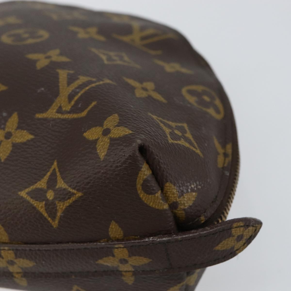 LOUIS VUITTON Monogram Trousse Demi Ronde Cosmetic Pouch M47520 LV Auth 152763