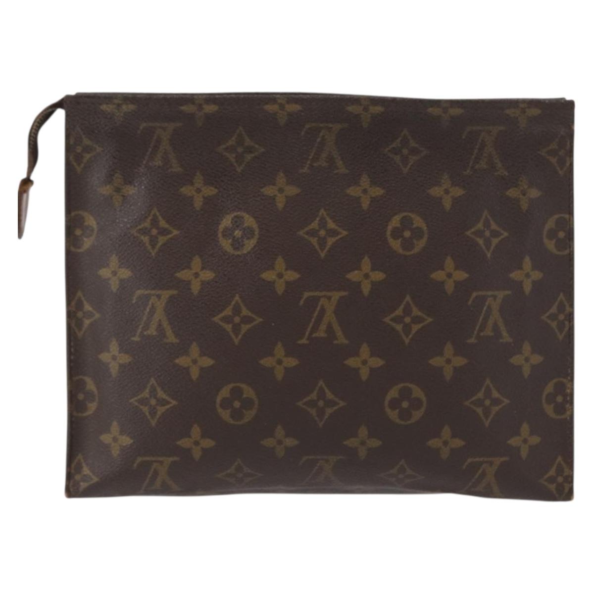 LOUIS VUITTON Monogram Poche Toilette 26 Pouch M47542 LV Auth 152765
