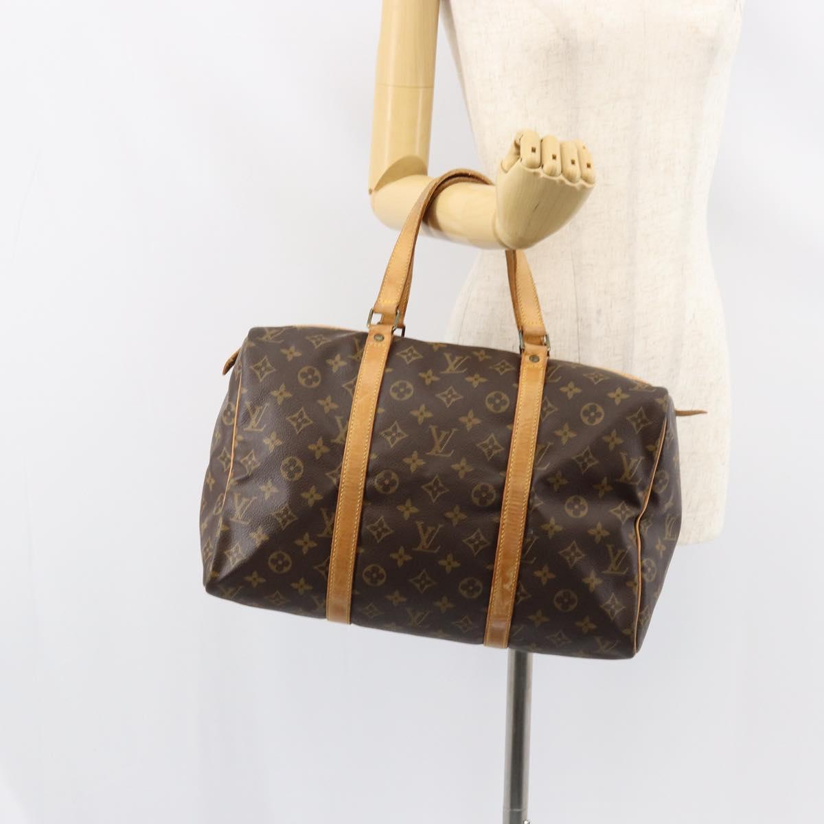 LOUIS VUITTON Monogram Sac Souple 35 Boston Bag M41626 LV Auth 152778