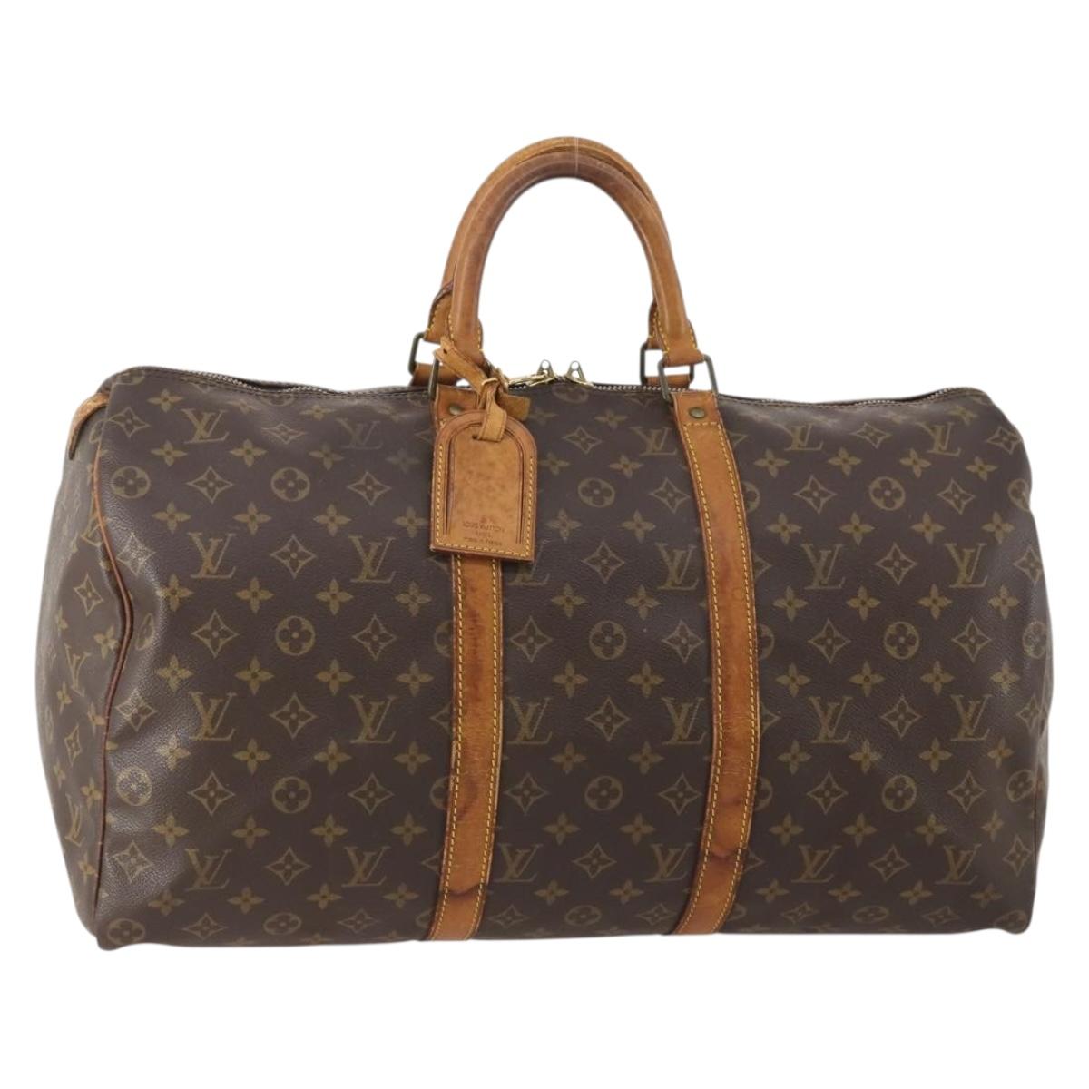 LOUIS VUITTON Monogram Keepall 50 Boston Bag M41426 LV Auth 152781